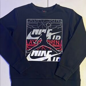 Nike Black Crewneck Sweater with White Logo